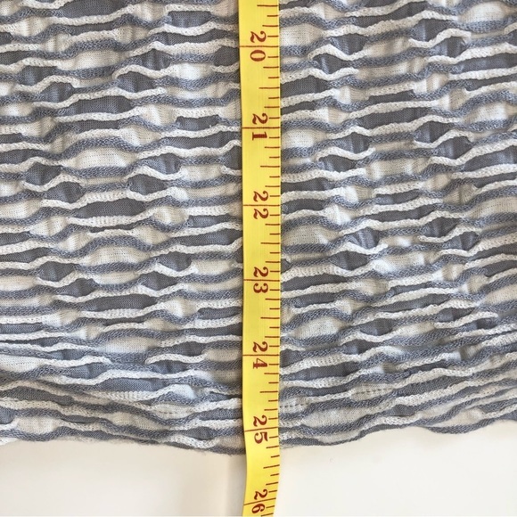 ANTHROPOLOGIE Deletta Nava Cowl Neck Tank Top Sz Small Gray & White - Picture 7 of 7